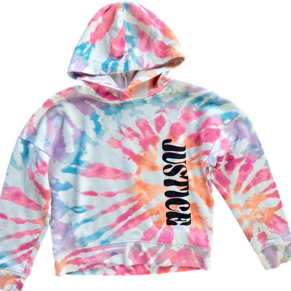 Justice Girls Tie Dye Pullover Hoodies  Bundle 7-8 - Picture 3 of 8